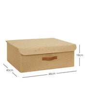 Ocean Home Textile Jute Storage Box With Lid