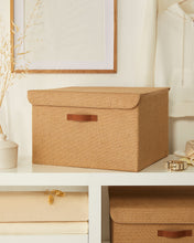 Ocean Home Textile Jute Storage Box With Lid