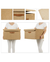 Ocean Home Textile Jute Storage Box With Lid