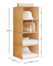 Ocean Home Textile Jute Hanging Storage With 4 Shelves
