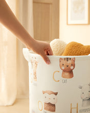 Ocean Home Textile Nursery Basket, Cute Animals Pattern