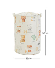 Ocean Home Textile Nursery Basket, Cute Animals Pattern