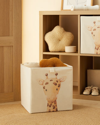 Ocean Home Textile Nursery Storage Box, Cute Giraffe Pattern