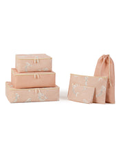 Ocean Home Textile Nursery Travel Packing Organizer, Set Of 6, Mermaid Pattern