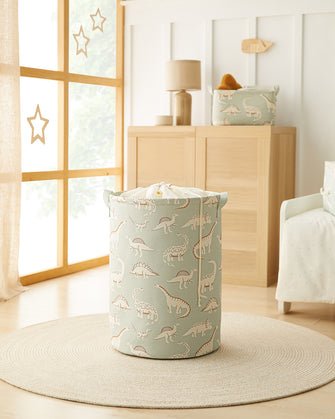 Ocean Home Textile Nursery Basket, Dinosaur Pattern