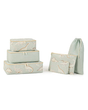 Ocean Home Textile Nursery Travel Packing Organizer, Set Of 6, Dinosaur Pattern