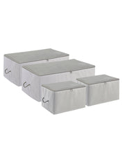 Ocean Home Textile Storage Bag, Set Of 4, Grey