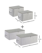 Ocean Home Textile Storage Bag, Set Of 4, Grey
