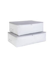 Ocean Home Textile Underbed Storage Bag, Set Of 2, Grey