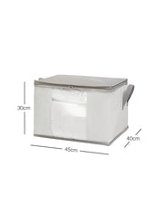 Ocean Home Textile Storage Bag With Clear Window, Medium, Grey