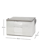 Ocean Home Textile Storage Bag With Clear Window, Large, Grey