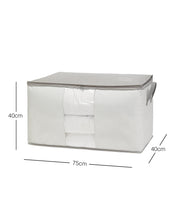 Ocean Home Textile Storage Bag With Clear Window, X Large, Grey