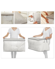 Ocean Home Textile Storage Bag With Clear Window, Pack Of 2, X Large, Grey