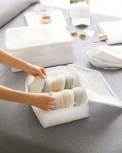 Ocean Home Textile Travel Packing Organizer, Set Of 4, White