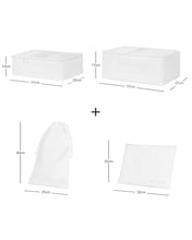 Ocean Home Textile Travel Packing Organizer, Set Of 4, White