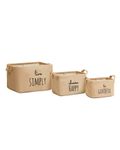 Ocean Home Textile Jute Basket, Set Of 3
