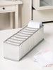 Ocean Home Textile Drawer Organizer, 10 Grids, Grey