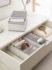 Ocean Home Textile Drawer Organizer, Set Of 3, Grey