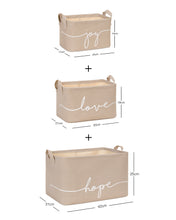 Ocean Home Textile Jute Basket, Set Of 3, Beige