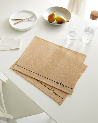 Ocean Home Textile Jute Placemat, Pack Of 2