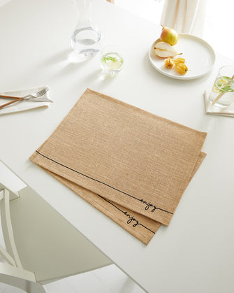 Ocean Home Textile Jute Placemat, Pack Of 2