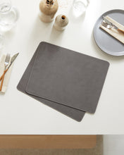 Ocean Home Textile Leather Placemat, Pack Of 2, Grey