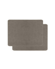 Ocean Home Textile Leather Placemat, Pack Of 2, Grey