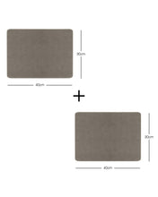 Ocean Home Textile Leather Placemat, Pack Of 2, Grey