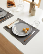 Ocean Home Textile Leather Placemat, Pack Of 2, Grey