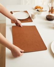 Ocean Home Textile Leather Placemat, Pack Of 2, Camel