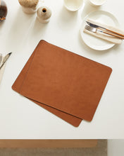 Ocean Home Textile Leather Placemat, Pack Of 2, Camel