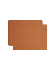 Ocean Home Textile Leather Placemat, Pack Of 2, Camel