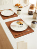 Ocean Home Textile Leather Placemat, Pack Of 2, Camel