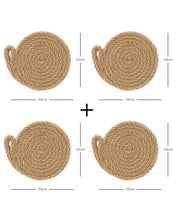 Ocean Home Textile Jute Rope Coaster, Pack Of 4