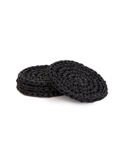 Ocean Home Textile Paper Rope Coaster, Pack Of 4, Black