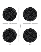 Ocean Home Textile Paper Rope Coaster, Pack Of 4, Black