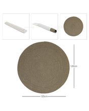 Ocean Home Textile Jute Rug, Black