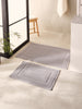 Ocean Home Textile For Indoor Mat Washable, Cotton, Set Of 2, Grey
