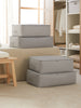 Ocean Home Textile Underbed Storage Bag, Set Of 4, Herringbone Pattern, Grey