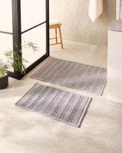 Ocean Home Textile For Indoor Mat Washable, Cotton, Set Of 2, Grey