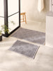 Ocean Home Textile For Indoor Mat Washable, Cotton, Set Of 2, Grey