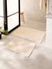Ocean Home Textile For Indoor Mat Washable, Cotton, Set Of 2, Ecru