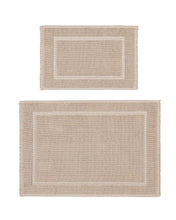 Ocean Home Textile For Indoor Mat Washable, Cotton, Set Of 2, Beige