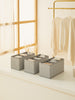 Ocean Home Textile Drawer Organizer, Pack Of 3, Herringbone Pattern, Grey