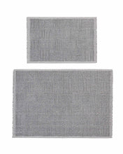 Ocean Home Textile For Indoor Mat Washable, Cotton, Set Of 2, Grey