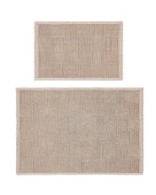 Ocean Home Textile For Indoor Mat Washable, Cotton, Set Of 2, Beige