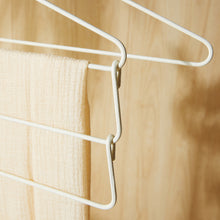 Ocean Home Textile 3-Layer Fabric-Covered Metal Hanger, Set Of 4, Ecru