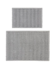 Ocean Home Textile For Indoor Mat Washable, Cotton, Set Of 2, Grey