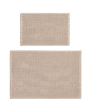 Ocean Home Textile For Indoor Mat Washable, Cotton, Set Of 2, Beige