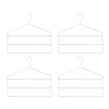 Ocean Home Textile 3-Layer Fabric-Covered Metal Hanger, Set Of 4, Ecru